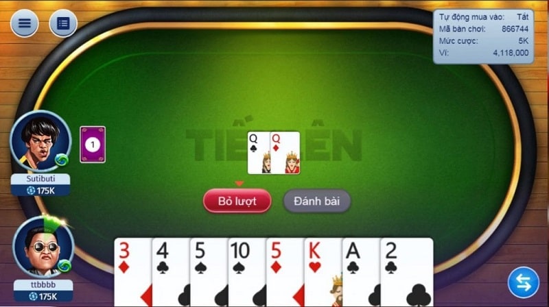 Giá trị các lá bài sẽ được tiến lên V9bet