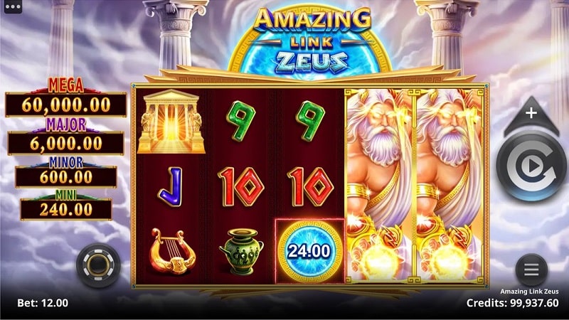 Cách chơi Amazing Link Zeus slot game V9bet