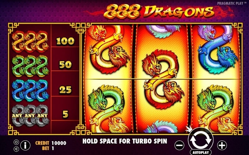 888 Dragons Slot game nổ hũ đổi thưởng tỷ lệ trả thưởng cao ngất ngưởng